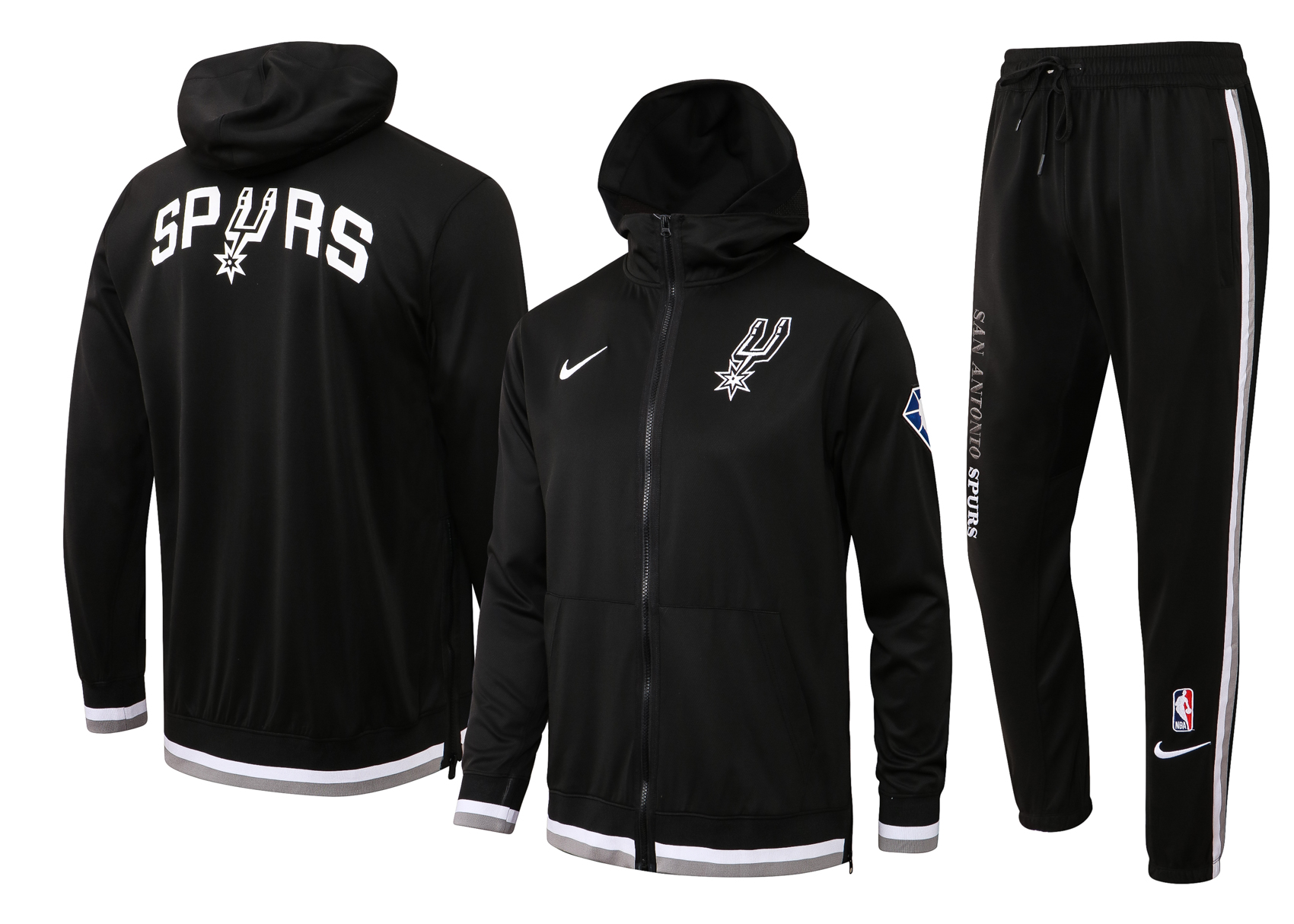 Men San Antonio Spurs black  2024 NBA Nike Training suit->san antonio spurs->NBA Jersey